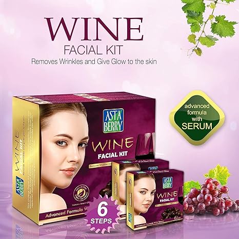 Astaberry Wine Facial Kit (12 Pouch Set)