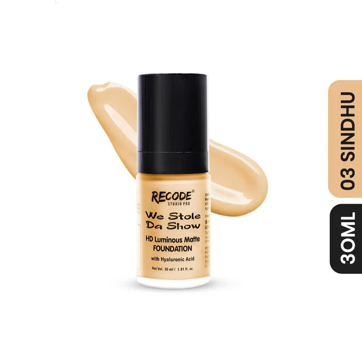 Recode "We Stole Da Show" HD Luminous Matte Foundation 03 Sindhu